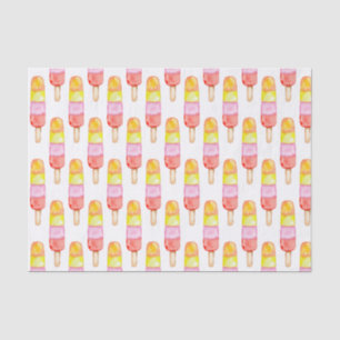 Watercolor Pink and Red Popsicles Tissue Paper