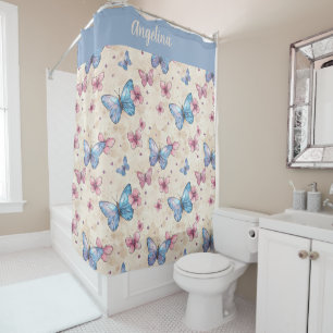 Watercolor pink blue Butterfly pattern name 