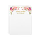 Watercolor Pink Blush Floral Gold Personalized 