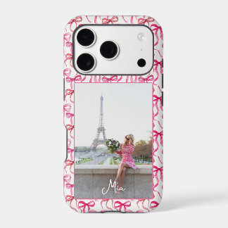 Watercolor Pink Bows Coquette Photo