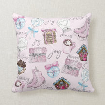 Watercolor Pink Christmas design