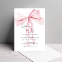 Watercolor Pink Dainty Bow 30th Birthday