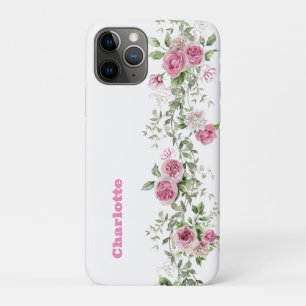 Watercolor Pink Floral iPhone 11 Pro Case