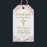 Watercolor Pink Floral First Holy Communion Gift Tags<br><div class="desc">Watercolor Pink Floral First Holy Communion Gift Tags</div>