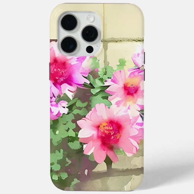 Watercolor Pink Flowers Case-Mate iPhone Case (Back)