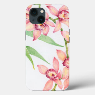 Watercolor Pink Flowers iPhone 13 Case