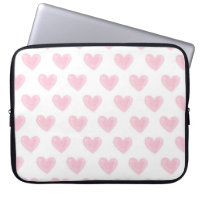 Watercolor pink hearts. Cute blush love pattern