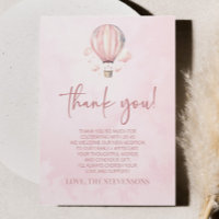 Watercolor Pink Hot Air Balloon Baby Shower