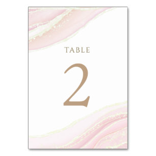 watercolor pink ink Table Number 2