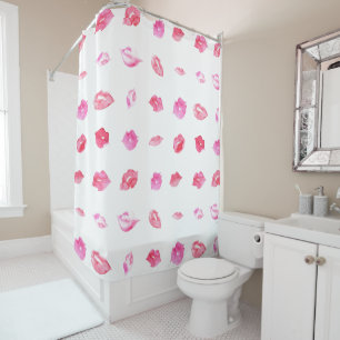 Watercolor Pink Lips. Pattern Chic, Trendy Design