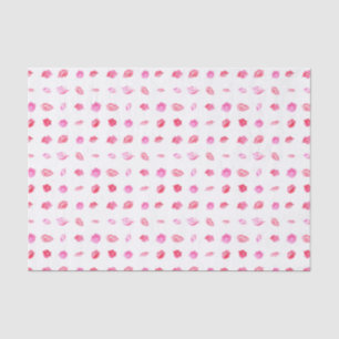 Watercolor Pink Lips. Pattern Chic, Trendy Design Tissue Paper