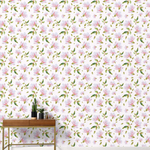 Watercolor Pink Magnolia Flowers  Wallpaper