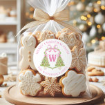 Watercolor Pink Nutcracker Christmas Crest Gift Classic Round Sticker<br><div class="desc">PreppyPrint.com - This collection is a whimsical and festive celebration of holiday charm. Featuring nutcracker-inspired figures,  elegant pink bows,  and beautifully adorned trees,  it brings a playful yet refined touch to your seasonal decor. Please visit my designer store,  PreppyPrint.com,  for coordinating items.</div>