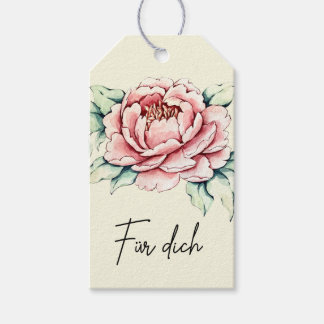 Watercolor Pink Peony Gift Tag