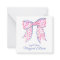 Watercolor Pink Polka Dot Bow Gift Enclosure
