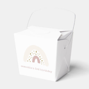 Watercolor Pink Purple Pastel Rainbow Birthday Favor Box