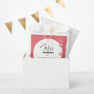 Watercolor pink & red Heart Sweet Thank You Party  Favour Bag