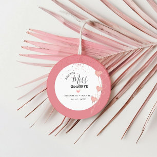 Watercolor pink & red Heart Sweet Thank You Party Favour Tags