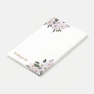 Watercolor Pink Roses 'Ballerina' Floral Art Post-it Notes