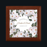 Watercolor Pink Roses Ballerina Floral Art Wedding Gift Box<br><div class="desc">Designed based on my watercolor flower portrait of white roses 'ballerina' with their pale pink colours,  with many rose buds ready to bloom and surrounded by dark green foliage around them. Customizable in Zazzle with your own text for a personalized design. Check out my store for matching items!</div>