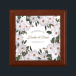 Watercolor Pink Roses Ballerina Floral Art Wedding Gift Box<br><div class="desc">Designed based on my watercolor flower portrait of white roses 'ballerina' with their pale pink colours,  with many rose buds ready to bloom and surrounded by dark green foliage around them. Customizable in Zazzle with your own text for a personalized design. Check out my store for matching items!</div>