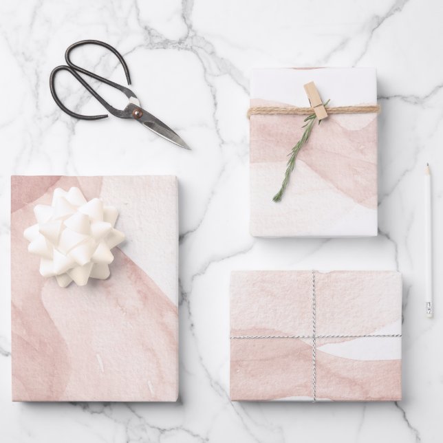 Watercolor pinky Wrapping Paper Sheets, Matte (Front)