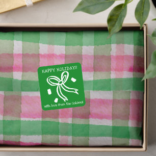 Watercolor Plaid Hand-Drawn Modern Rustic Preppy Tissue Paper
