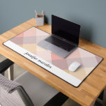 Watercolor Plaid Mauve Grey Pink Cream MONOGRAM Desk Mat<br><div class="desc">Delicate elegant and feminine watercolor buffalo plaid themed DESK MAT featuring a subtle palette of pink cream light yellow mauve and grey. One notable feature of this desk mat is the inclusion of a customizable space along the bottom, allowing you to personalize it with your name or profession. This personal...</div>