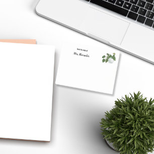 Watercolor Plant Stylish From The Desk Of Sticky Post-it Notes