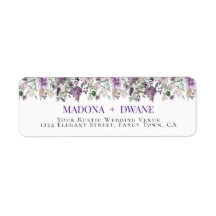 Watercolor Plum and Lilac Flower