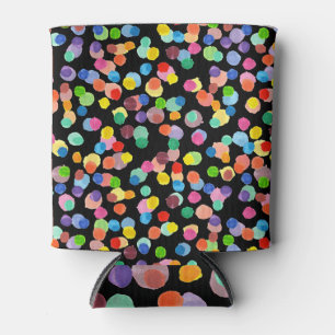Watercolor Polka Dot, Easter Background. Can Cooler