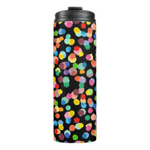 Watercolor Polka Dot, Easter Background. Thermal Tumbler