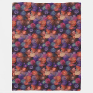 Watercolor Polka Dots Pattern + your ideas Fleece Blanket