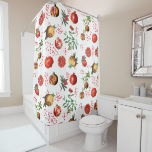 Watercolor Pomegranate Mediterranean Fruit Pattern