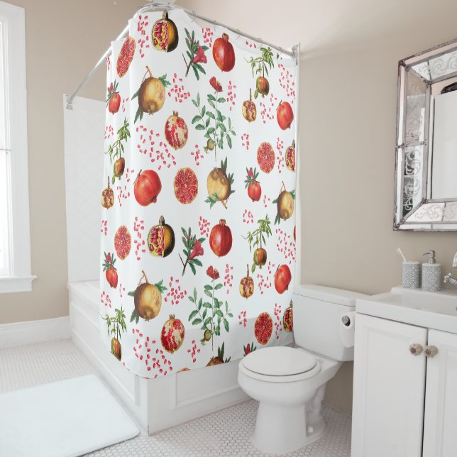 Watercolor Pomegranate Mediterranean Fruit Pattern (In Situ)