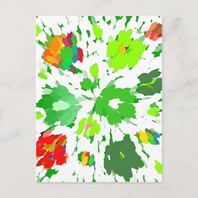 Watercolor Pop Art Floral Postcard (Front)