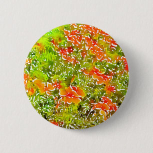Watercolor Poppies 2 Inch Round Button