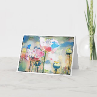 Watercolor Poppies Card