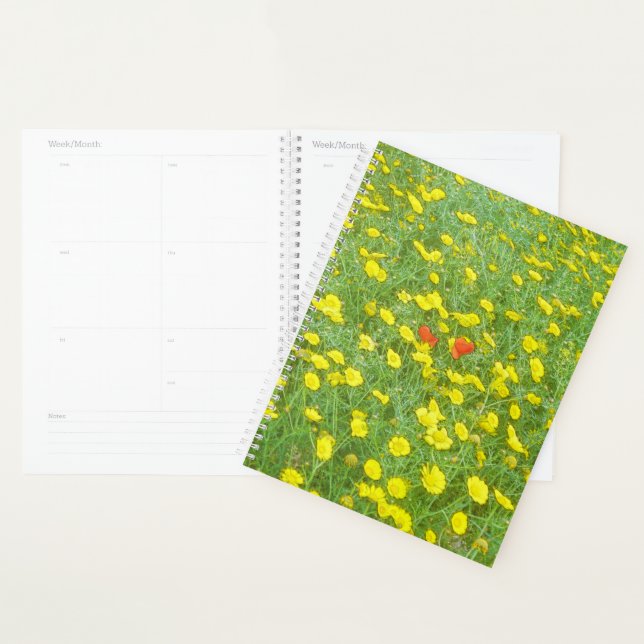 Watercolor poppies planner (Display)