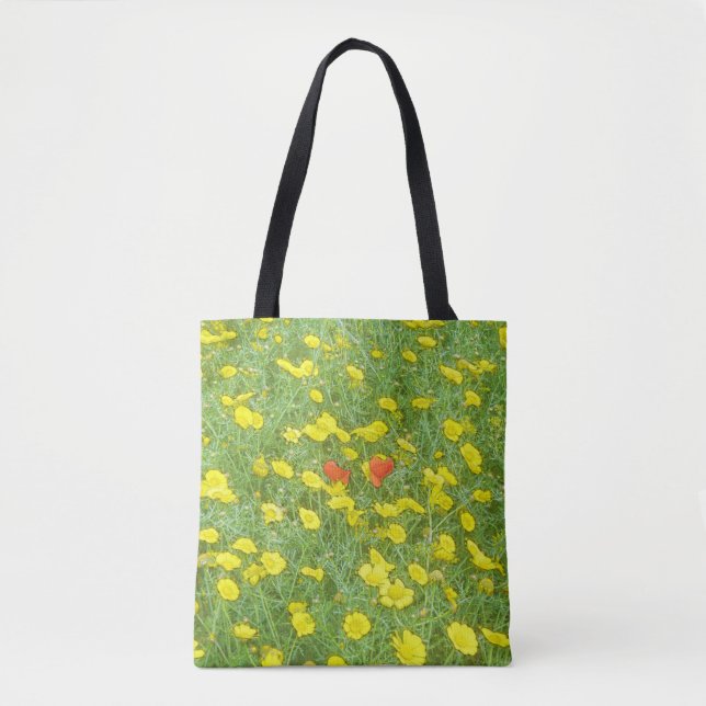 Watercolor poppies tote bag (Front)