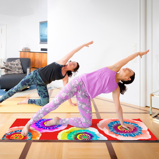 Watercolor poppies yoga mat (Creator Uploaded)