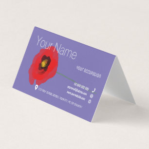 WATERCOLOR POPPY Collection Standard Business Card