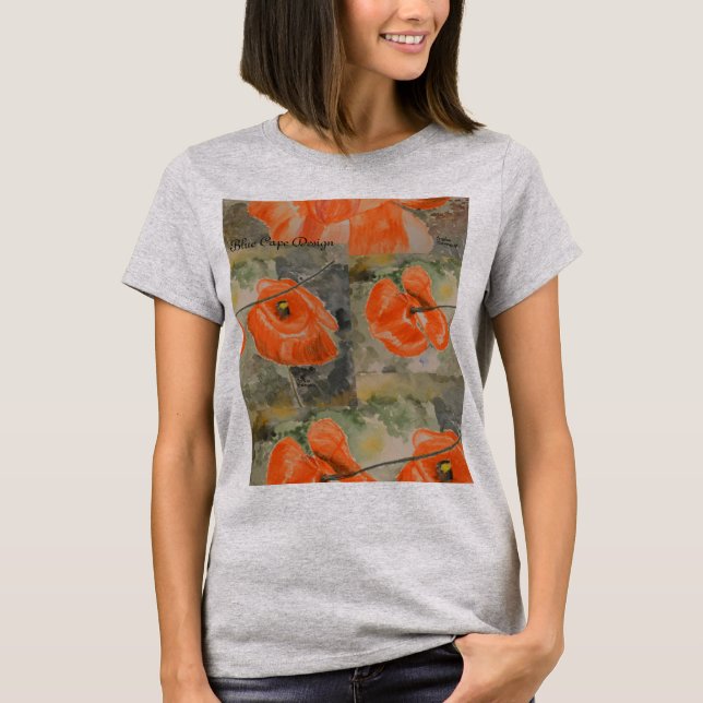 Watercolor Poppy T-Shirt (Front)
