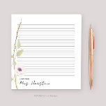 Watercolor Poppy Teacher Gift Notepad<br><div class="desc">Teachers spend lots of time with our little ones.  Show them your appreciation with the gift of a personalized notepad.</div>