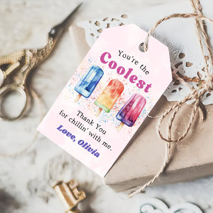 Watercolor Popsicle Birthday Gift Tags