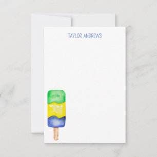 Watercolor Popsicle Note Cards