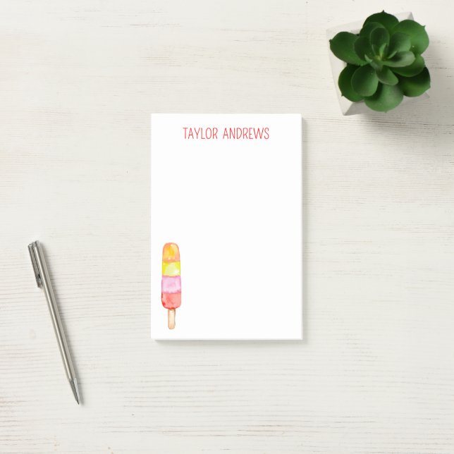 Watercolor Popsicle Post-it Notes (Office)