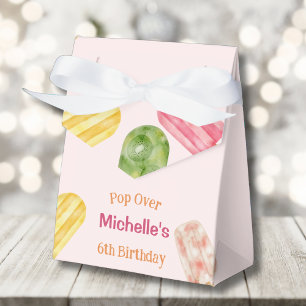 Watercolor Popsicle Summer Birthday Favor Box