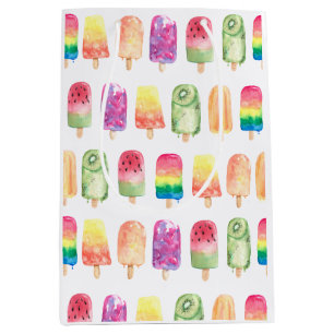 Watercolor Popsicles Medium Gift Bag