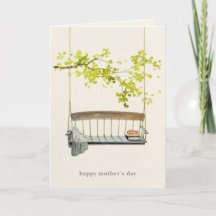 Watercolor Porch Swing Mother's Day Card